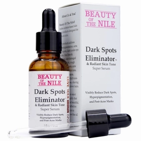 Dark Spots Eliminator™ Serum for Skin-of-Color, Remover Face Hyperpigmentation Age Acne Retinol Niacinamide Hyaluronic Acid, Beauty of the Nile® 1 Oz