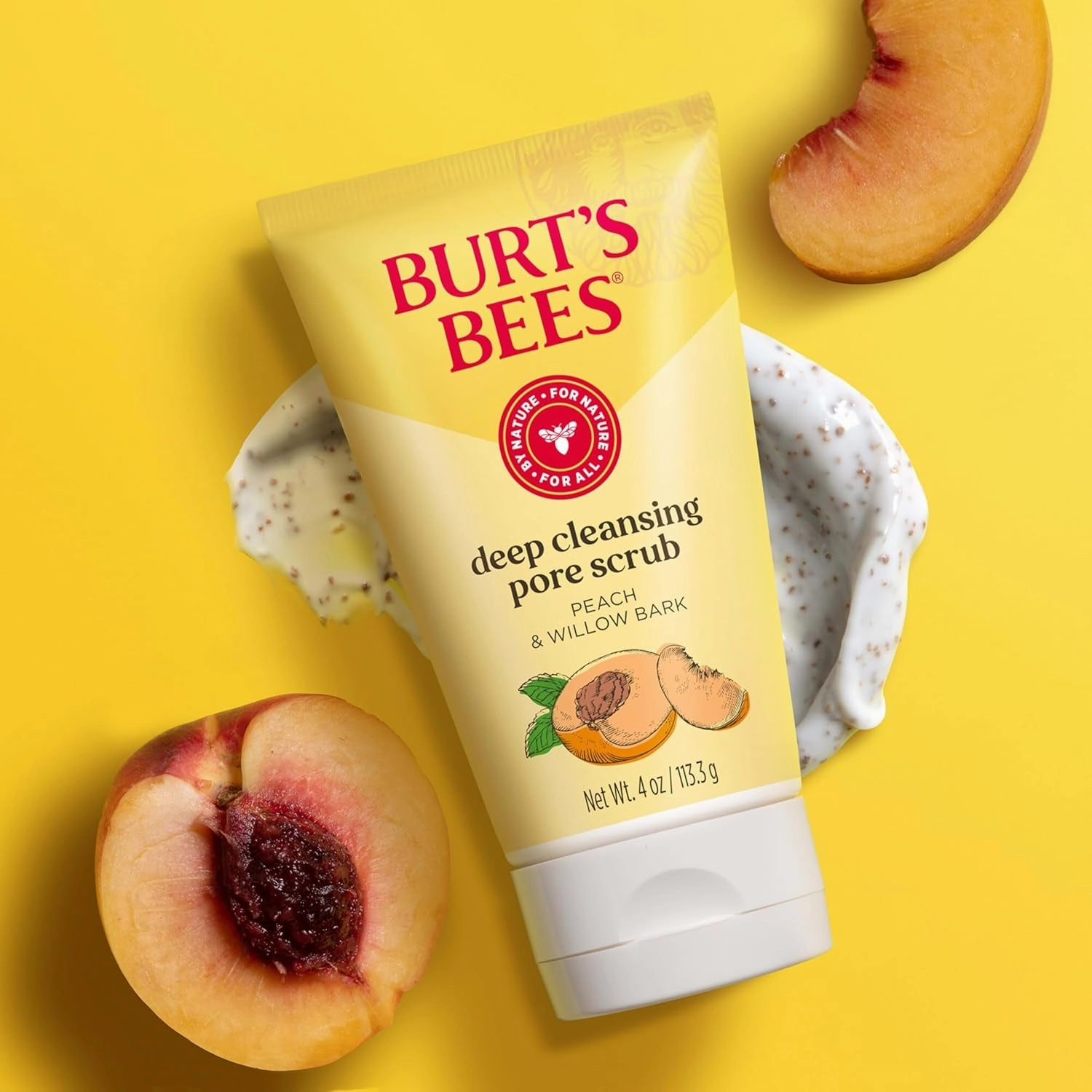 Deep Cleansing Pore Scrub with Peach and Willow Bark, 4 Ounces