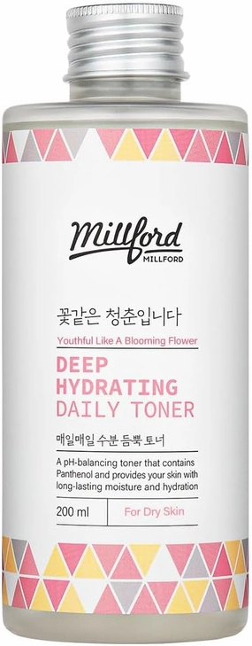 Deep Hydrating Daily Toner 6.76 Oz, 200ml, Moisturizing Toner, Alcohol Free, Fragrance Free, pH Balance, Panthenol, Betaine, Vitamin B5, Korean Skincare