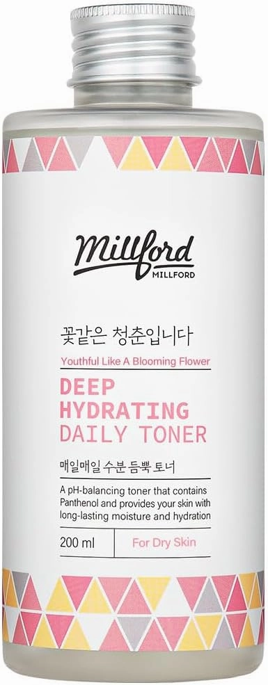 Deep Hydrating Daily Toner 6.76 Oz, 200ml, Moisturizing Toner, Alcohol Free, Fragrance Free, pH Balance, Panthenol, Betaine, Vitamin B5, Korean Skincare