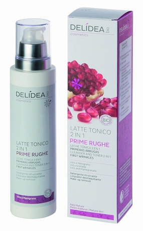 DELIDEA Organic 2in1 Vitis & Pomegranate First Wrinkles Cleanser & Toner 200 ml / 6.76 Fl. Oz.