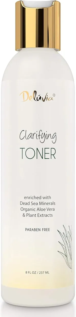 Deluvia Clarifying Toner for Face, Hydrating Face Toner for Sensitive, Dry, Aging Skin. Facial Toner & Pore Cleanser for Face, Alcohol Free Toner, Face Toner for Women & Men. Skincare Hydrating Toner.