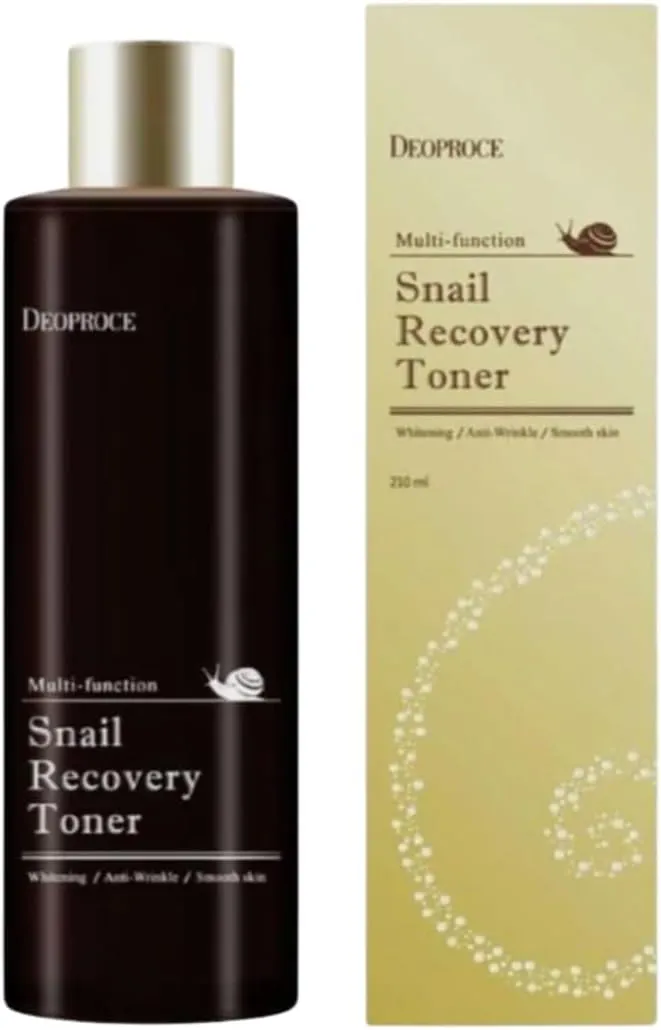 DEOPROCE Multi-Function Snail Recovery Toner (210ml) Hydrate, Repair & Glow!