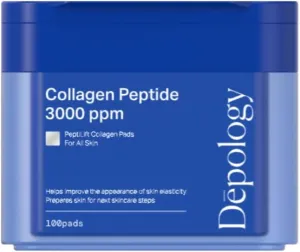 depology Collagen Lifting Toner Pads - Gentle Anti-Aging Facial Pads with Hydrolyzed Collagen, Peptides & Hyaluronic Acid for Firming, Hydration & Elasticity