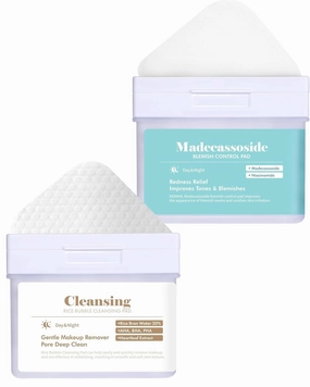 DERMAL Rice Bubble Cleansing Pad   Madecassoside Blemish Control Pad Bundle