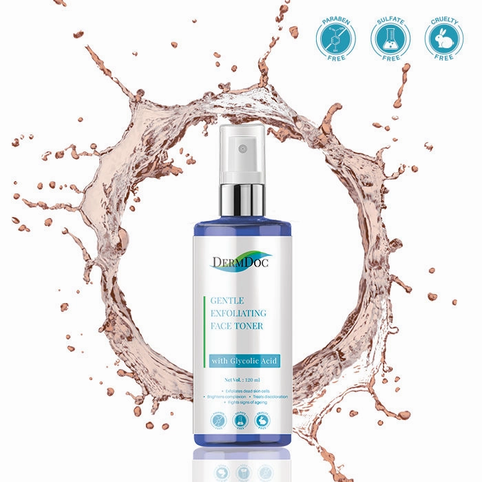 DermDoc Gentle Exfoliating Toner with Glycolic Acid (120 ml)