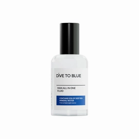 DIVE TO BLUE Aqua All-in-one face moisturizer lotion for men, Unisex, all skin types, lightweight, non-sticky, after shaving, alcohol-free, hydrating Ceramide, Korean skincare, 80ml 2.7 Fl oz