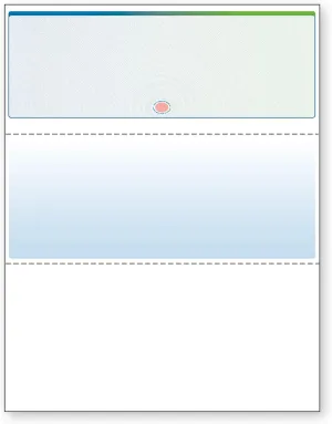 DocuGard Blue/Green Sunburst Premier Prismatic Top High Security Check Paper - QuickBooks & Laser/Inkjet Printer Compatible - 13 Security Features - 500 Blank Business Checks (04565)