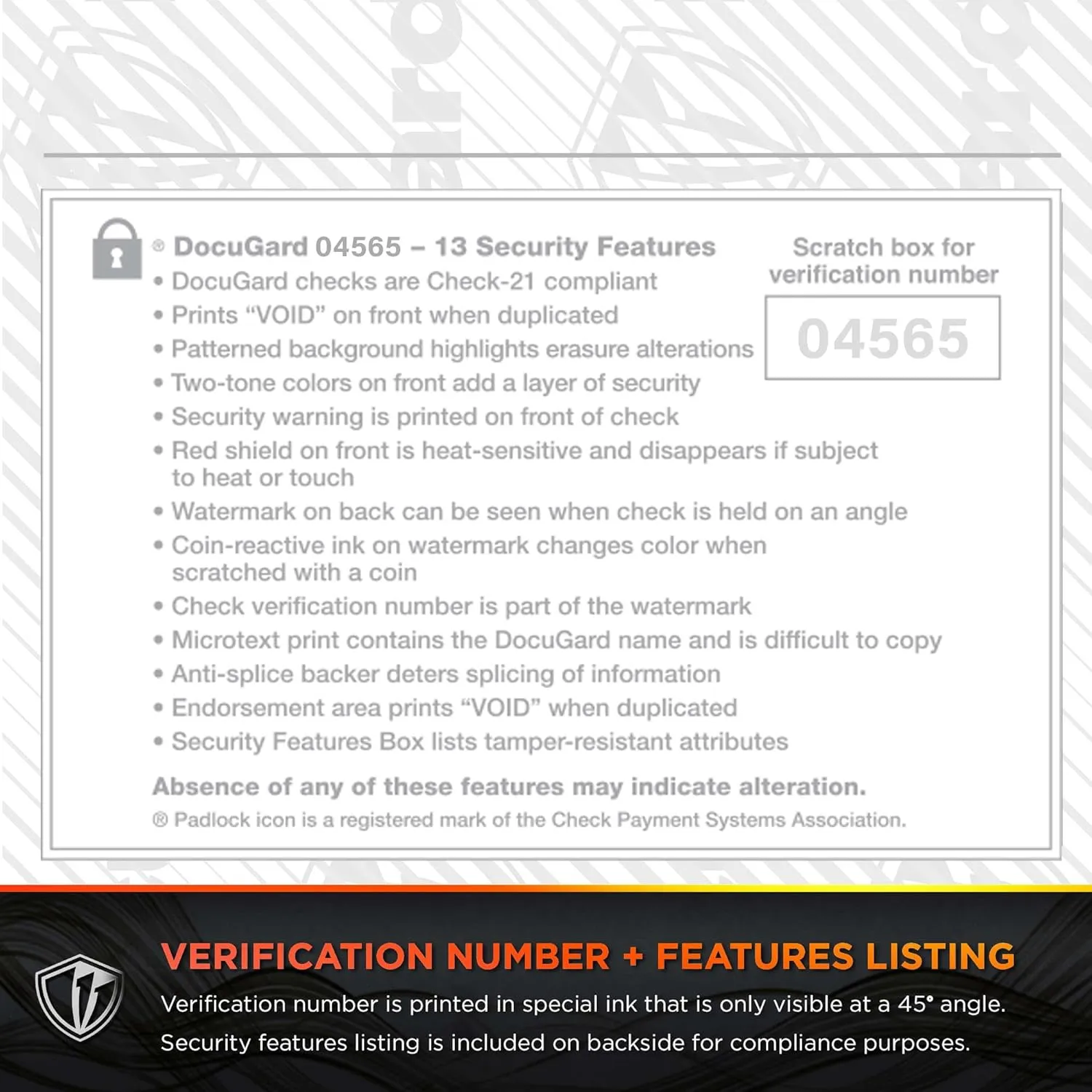 DocuGard Blue/Green Sunburst Premier Prismatic Top High Security Check Paper - QuickBooks & Laser/Inkjet Printer Compatible - 13 Security Features - 500 Blank Business Checks (04565)