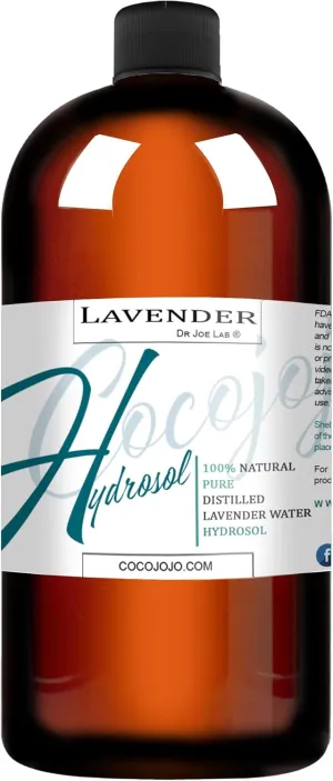 Dr Joe Lab Lavender Hydrosol Spray Toner for face Floral Water Hydrating Mist, Pure and Natural for All Skin Types (32 oz)