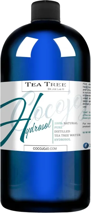 Dr Joe Lab Tea Tree Hydrosol 32 oz - Toner for face Floral Water Cleansing Hydrating Face Mist, for Hydration Pure and Natural for All Skin Types