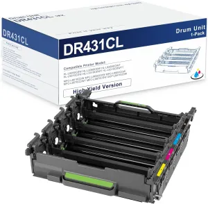 DR431CL Drum Unit 30,000 Pages DR-431CL Replacement for Brother DR431 Work with MFC-L8900CDW Drum HL-L8360CDW HL-L8260CDW MFC-L8610CDW(DR 431CL 1-Pack; Toner Not Included)