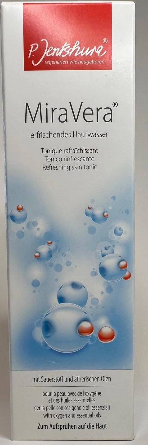 Dr. Jentschura MiraVera Skin Tonic with Oxygen and 21 Essential Oils-Face Toner - Organic Facial Toner for Women and Men - HydratingToner for Face -Skin Toner pH Balancing