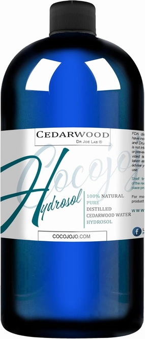 Dr Joe Lab Cedarwood Hydrosol Spray Toner for face Floral Water Hydrating Mist, Pure and Natural for All Skin Types COCOJOJO - 32 oz