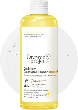 Dualderm Galacvita C Toner (7.8 fl oz) - Vitamin C Toner with niacinamide and galactomyces for brightening, Hydrating, Nourishing, and Smoothing – Korean Skin Care