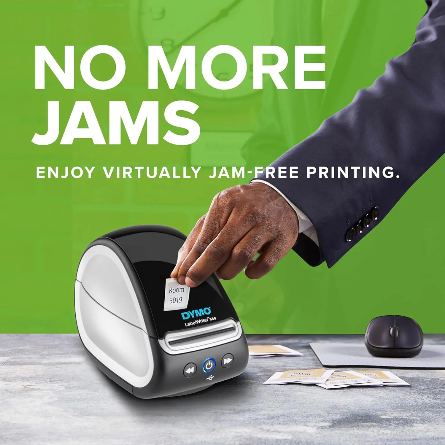 DYMO LabelWriter 550 Series Label Printer with Dymo-Branded Label Compatibility Automatic Recognition Low Waste Optimized Direct Thermal Printing and Plastic-Free Packaging