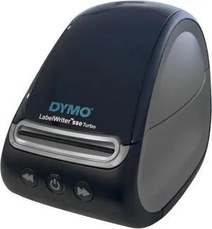 DYMO LabelWriter 550 Turbo Direct Thermal Label Maker - USB and LAN Connectivity Monochrome Label Printer - 300 dpi, Print up to 90 Labels Per Minute, Auto Label Recognition - BROAGE Printer_Cable