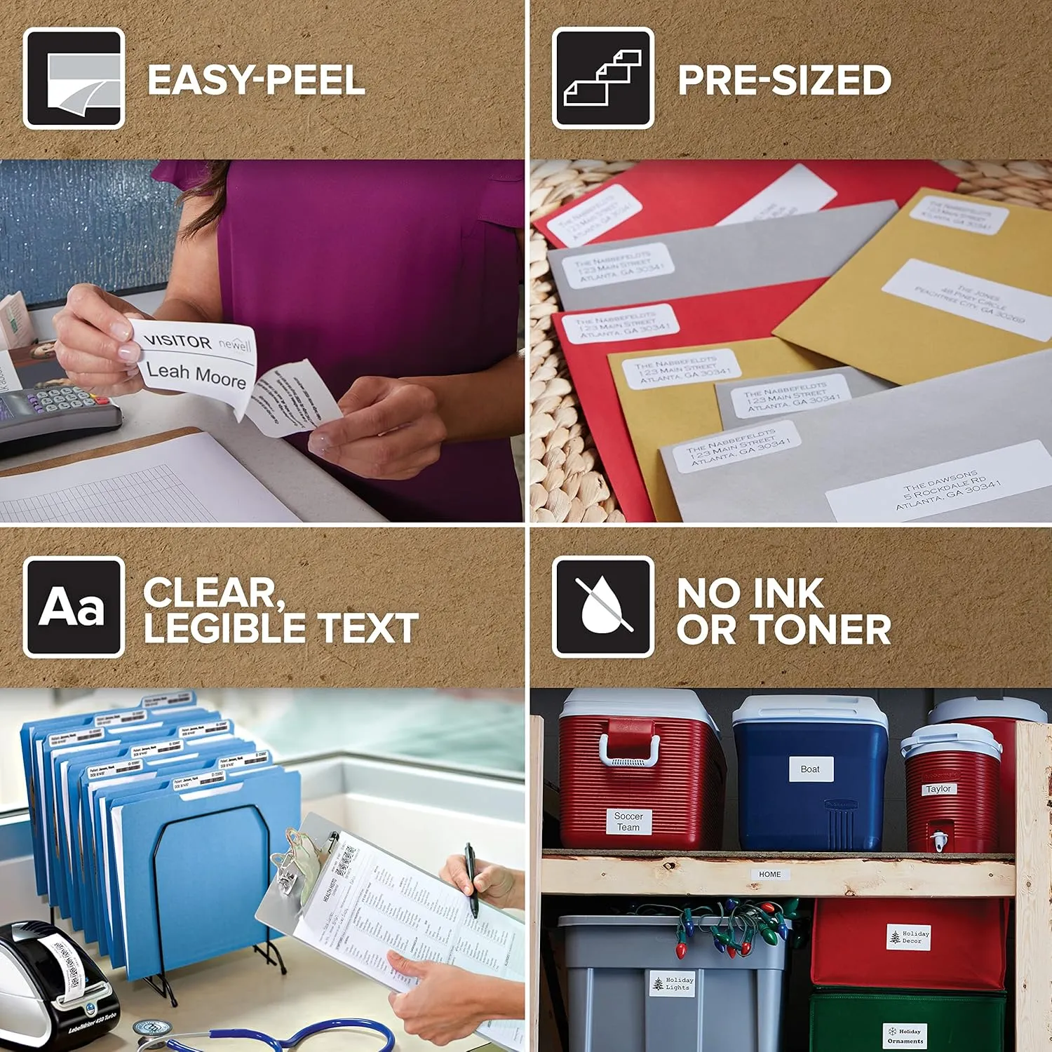 DYMO LW Durable Labels for LabelWriter Label Printers, White Poly, 1” x 2-1/8”, 1 Roll of 160