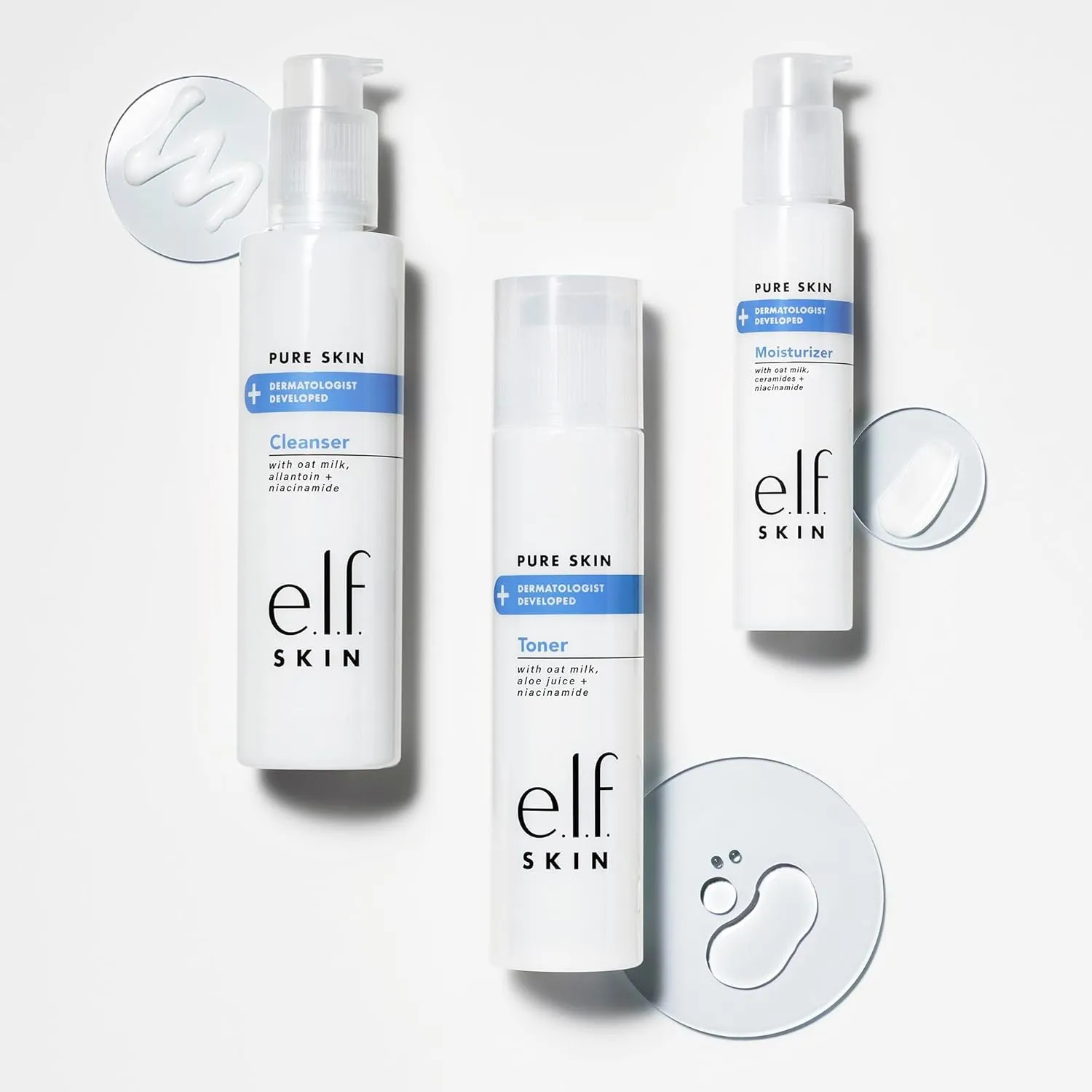 e.l.f. SKIN Pure Skin Cleanser, Non-Foaming Gentle Daily Face Wash For Sensitive Skin, Removes Impurities Without Irritation, Vegan & Cruelty-Free (Pack of 2)