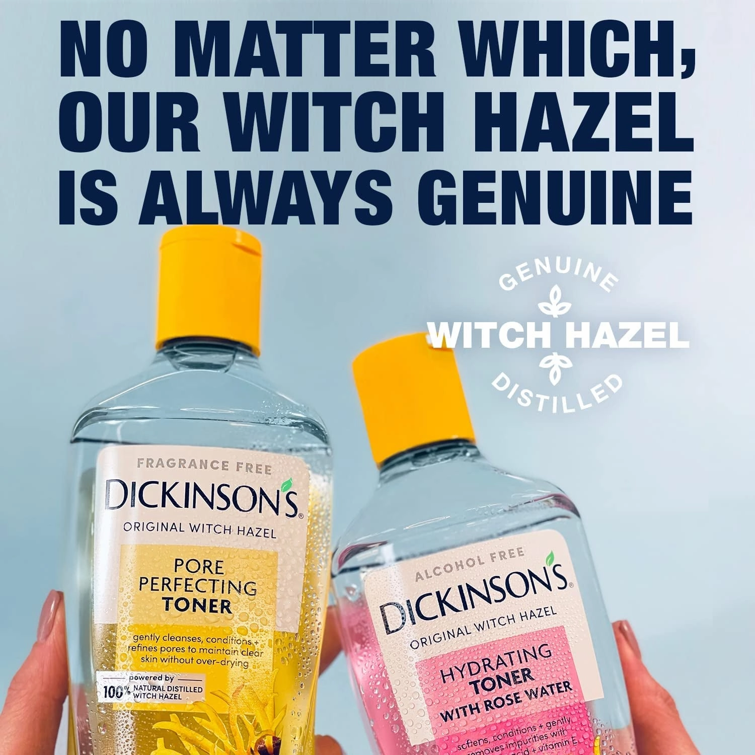 Enhanced Witch Hazel Hydrating Toner with Rosewater, Alcohol Free, 98% Natural Formula, 16 Fl Oz (Pack of 1)