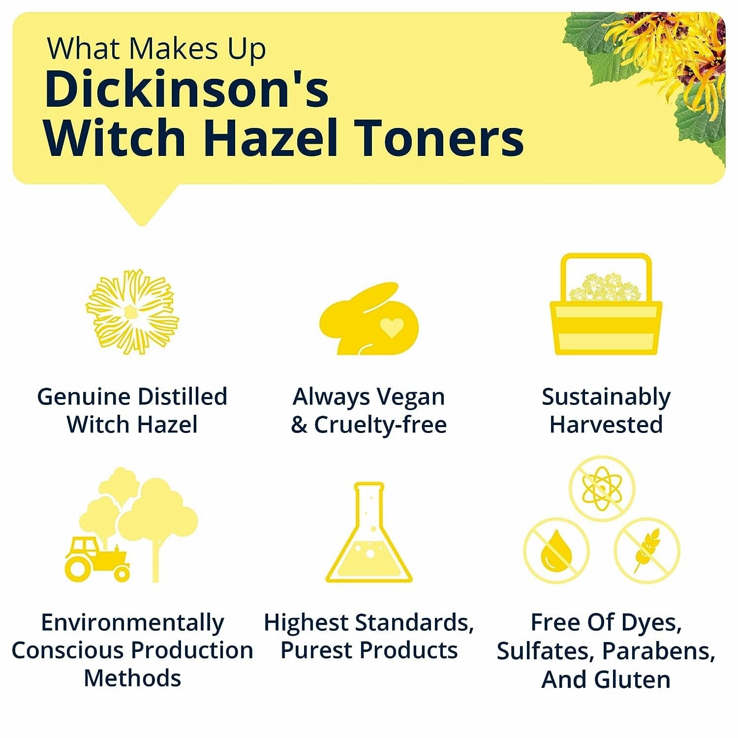 Enhanced Witch Hazel Hydrating Toner with Rosewater, Alcohol Free, 98% Natural Formula, 16 Fl Oz (Pack of 1)