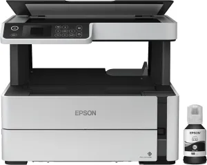 Epson EcoTank ET-M2170 Wireless Monochrome All-in-One Supertank Printer with Ethernet PLUS 2 Years of Unlimited Ink*,White