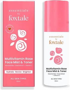 Essentials Multivitamin Rose Mist & Toner with Niacinamide, Rose Extract, Vitamin C, Brightens and Hydrates Skin, Lightweight for All Skin Types- 100 ml