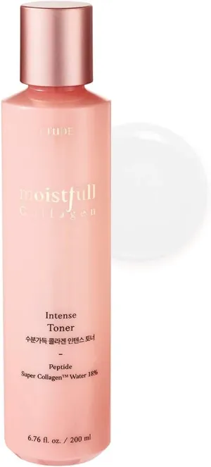 ETUDE Moistfull Collagen Intense Facial Toner 200ml | Hydrating Super Collagen Skin Care | Korean Moisturizing With Low-Molecular Peptides for All Skin Types