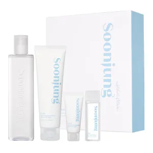 Etude Soonjung Skincare 2 Set ph 5.5 Relief Toner / 10-Free Moist Emulsion with Gift | Hypoallergenic Skin Soothing and Moisturizing Skincare for Sensitive Skin | Korean Skin Care, Perfect for Gift
