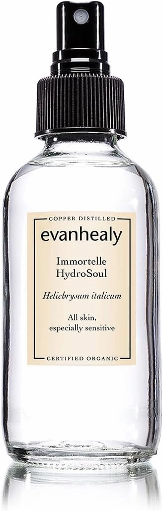 evanhealy Immortelle HydroSoul | Copper Distilled Hydrosol | Organic Facial Tonic | Face Toner for Dark Circles & Morning Eye Puffiness | Spicy Warmth, Smokey, Maple Sweet Fragrance