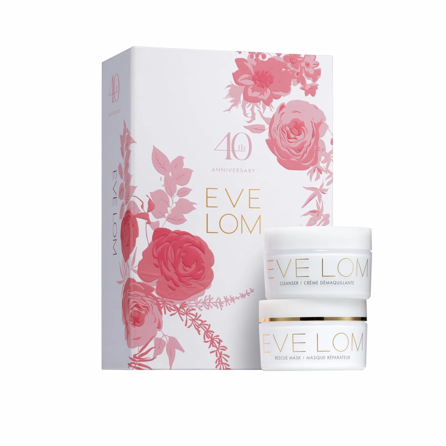 EVE LOM 40th Anniversary Heritage Set - Award Winning Cleansing Balm and Purifying Rescue Mask Bundle - Travel Essentials for Daily Skincare Ritual