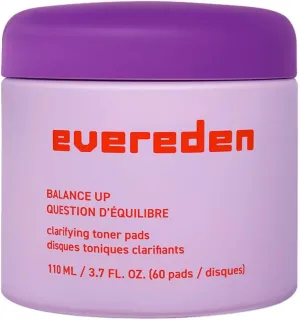 Evereden Balance Up Toner Pads for Face - Clean and Vegan Teen Water-Based Face Toner Pads with Green Tea, Chamomile, and White Tea for Oily and Pimple-Prone Skin - Balanced Skin & Clog-Free Pores