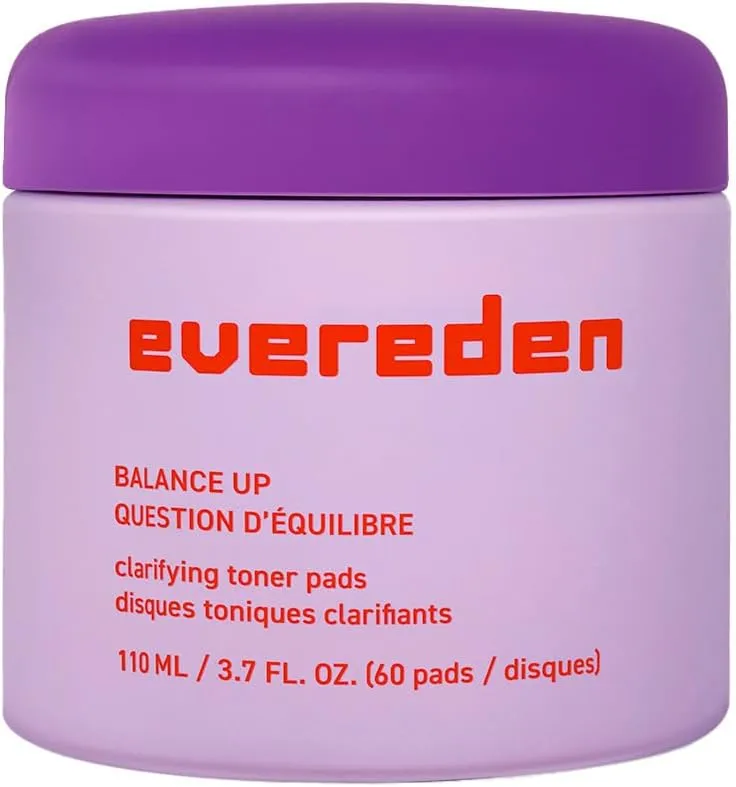 Evereden Balance Up Toner Pads for Face - Clean and Vegan Teen Water-Based Face Toner Pads with Green Tea, Chamomile, and White Tea for Oily and Pimple-Prone Skin - Balanced Skin & Clog-Free Pores