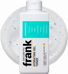 Excuse My Frank Hydrating Toner, Fragrance Free, Vegan, Oligo Hyaluronic Acid & Chamomile, Korean Skincare, Gentle & pH Balancing Face Toner for Oily & Dry Skin, Calming, Pore-Tightening 16.9fl oz