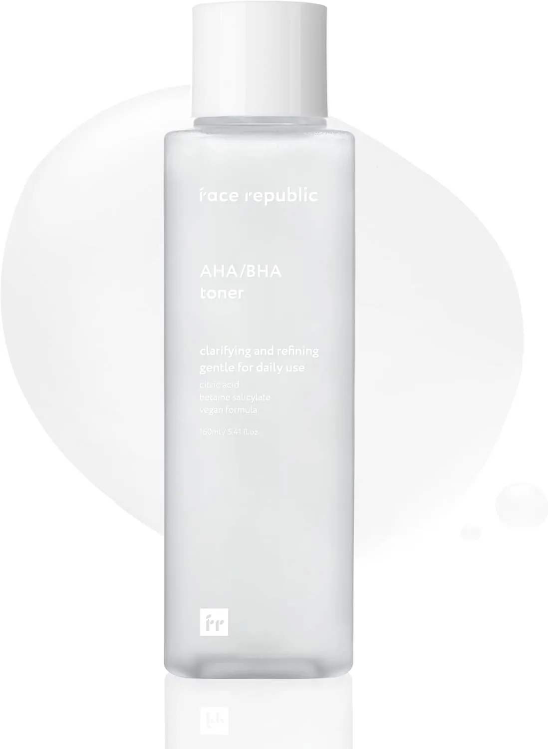 Face Republic AHA/BHA Toner 160ml 5.41 fl oz | Clarifying, Refining, Hydrating | Pore Care, Gentle Exfoliation | AHA BHA PHA LHA | for Oily, Sensitive Skin | Alcohol-Free | Vegan Korean Skincare