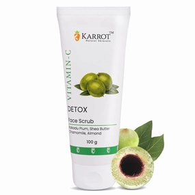 Face Scrub for Glowing Skin, Combats Spots, Evens Tone and Minimizes Pores, Contains Lemons and Kakadu Plum Extracts, For Men and Women, All Skin Types, 100gms