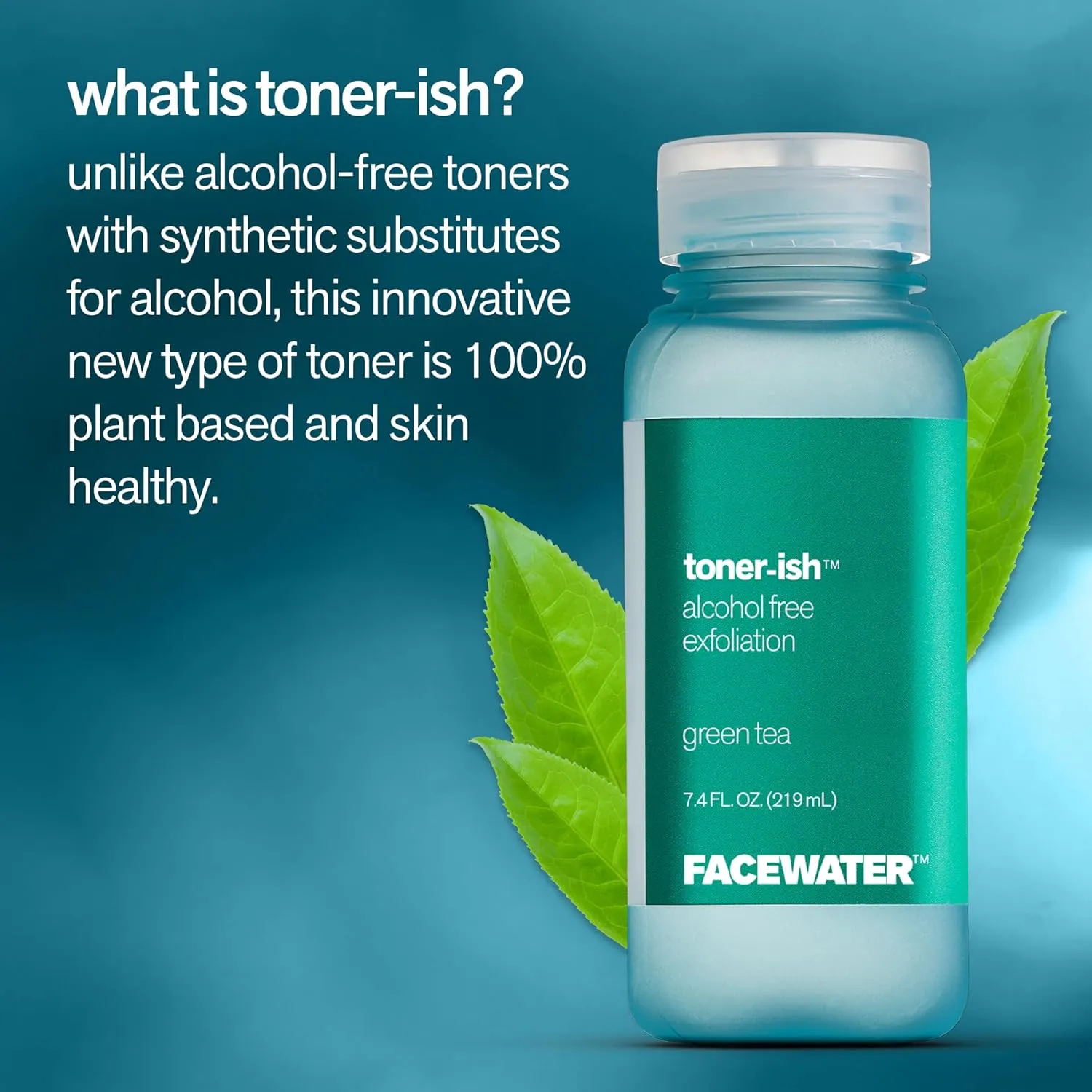 Facewater Toner-ish Exfoliation Green Tea Exfoliating Alcohol Free Toner