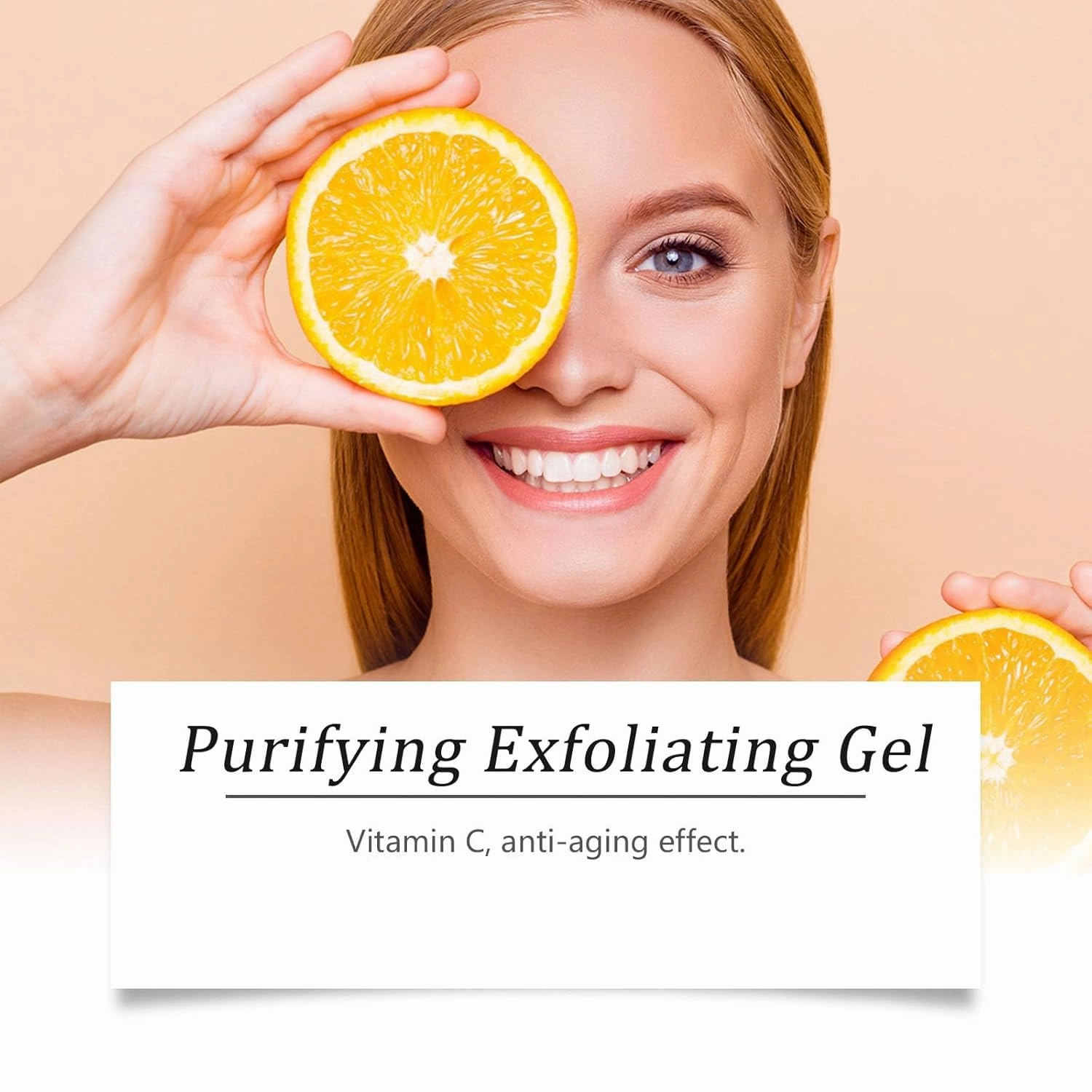 Facial Exfoliating Gel, Facial Exfoliant Gel, Orange Exfoliator, Hydrating Facial Scrub, Gentle Facial and Body Scrub (2PCS, M)