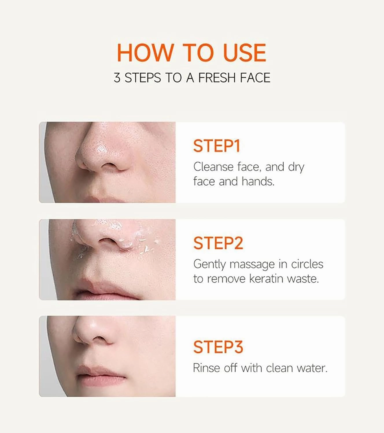 Facial Exfoliating Gel, Facial Exfoliant Gel, Orange Exfoliator, Hydrating Facial Scrub, Gentle Facial and Body Scrub (2PCS, M)