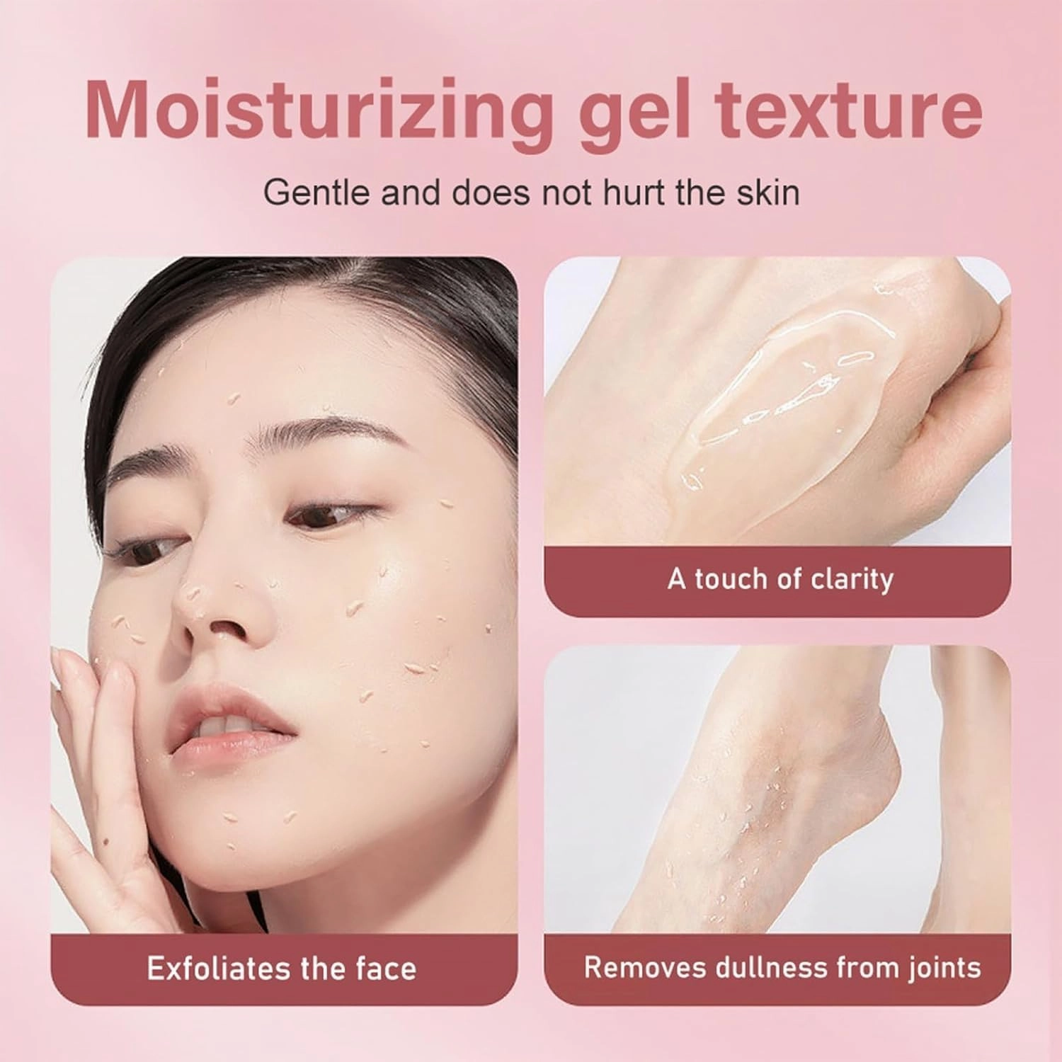 Facial Exfoliating Gel, Facial Exfoliant Gel, Orange Exfoliator, Hydrating Facial Scrub, Gentle Facial and Body Scrub (2PCS, M)