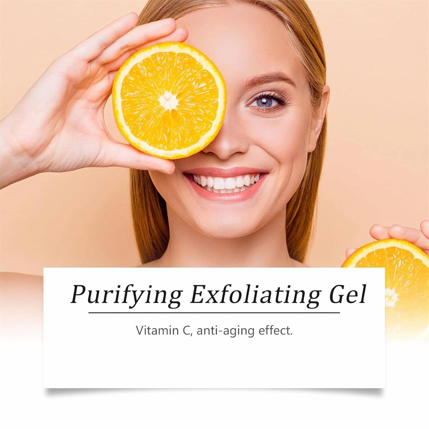 Facial Exfoliating Gel, Orange Exfoliating Whitening Gel Scrub, Facial Exfoliante GelDe Naranja, Deep Cleansing Exfoliating Scrub Face Body Skin (2PCS)