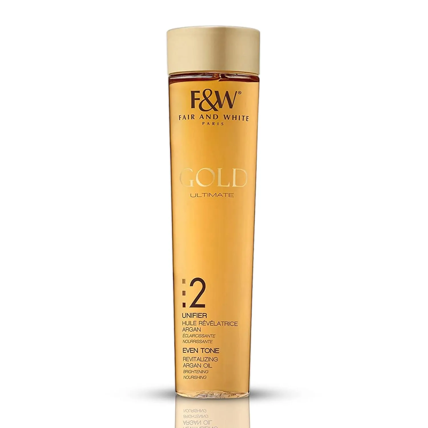 FAIR & WHITE 2: Gold Revitalizing Argan Oil - Nourishing & Brightening, Hydroquinone-Free, 200ml / 6.76fl.oz.