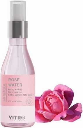 Falak Naturals Hydro Distilled Pure Damask Rose Water Spray I Skin Toner I Face Toner I Makeup Remover I Gulab Jal I 100% Natural and Food Grade I Zero Artificial Fragrance & Alcohol Ipack of 200 ML