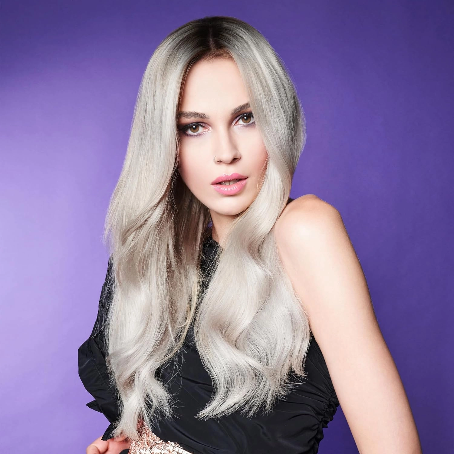 Fanola No Yellow Hair Mask With Purple Violet Pigments To Eliminate Unwanted Yellow Tones & Brassiness In Platinum, Light Blonde, Gray, Bleached, or Highlighted Hair - 11.83oz (Pack of 2)