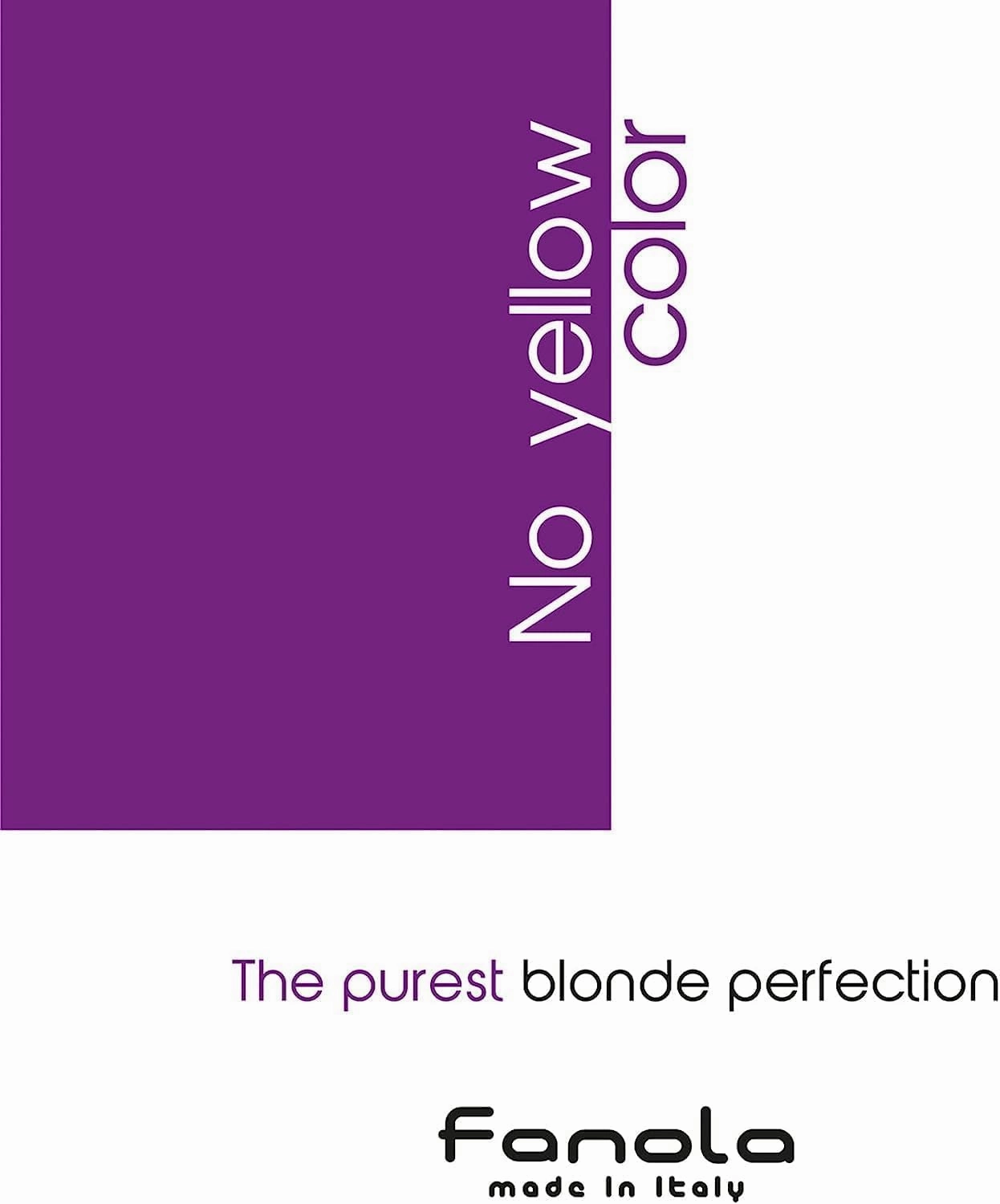 Fanola No Yellow Hair Mask With Purple Violet Pigments To Eliminate Unwanted Yellow Tones & Brassiness In Platinum, Light Blonde, Gray, Bleached, or Highlighted Hair - 11.83oz (Pack of 2)