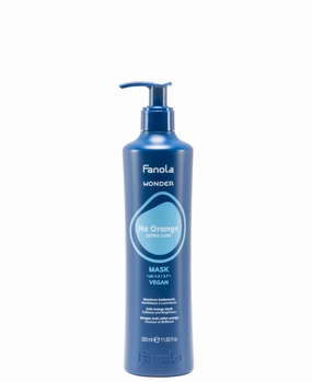 Fanola Wonder No Orange Color Depositing Hair Mask - Neutralizing Blue Toner for Orange Brassy Hair - Deep Conditioning Vegan Formula - Enhances Shine & Seals Cuticles - Brightens & Softens (1000 ml)