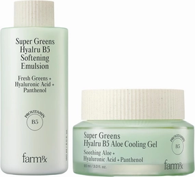 Farm Rx Super Greens Hyalru B5 Softening Emulsion (5fl oz) & Super Greens Hyalru B5 Aloe Cooling Gel Cream (3fl oz)