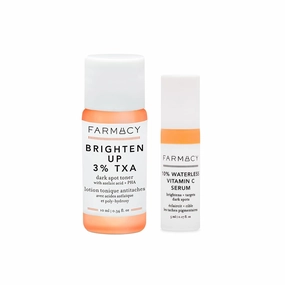 Farmacy TXA Toner and Vitamin C Serum Bundle - Brightening Toner for Face & Waterless Vitamin C Face Serum