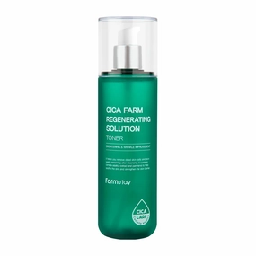 Farmstay CICA Farm Regenerating Solution Toner - Soothing, Brightening Toner for Face - Strengthens Skin Barrier - Removes Dead Skin Cells - 6.76. oz