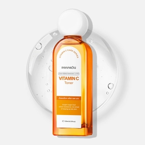 FAYANKOU Vitamin C Toner with Niacinamide & Hyaluronic Acid – Hydrating Face Toner for Even Skin Tone, Radiance Boost, Moisturizing, Anti-Aging – TikTok Popular VC Skincare Essence (130ml)